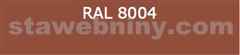 Klempířský prvek - Odbočka do sudu pr. 80mm barevný pozink - cihlově červený RAL 8004